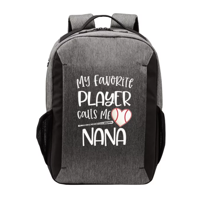 My Favorite Baseball Player Calls Me Nana Heart Ball Vector Backpack