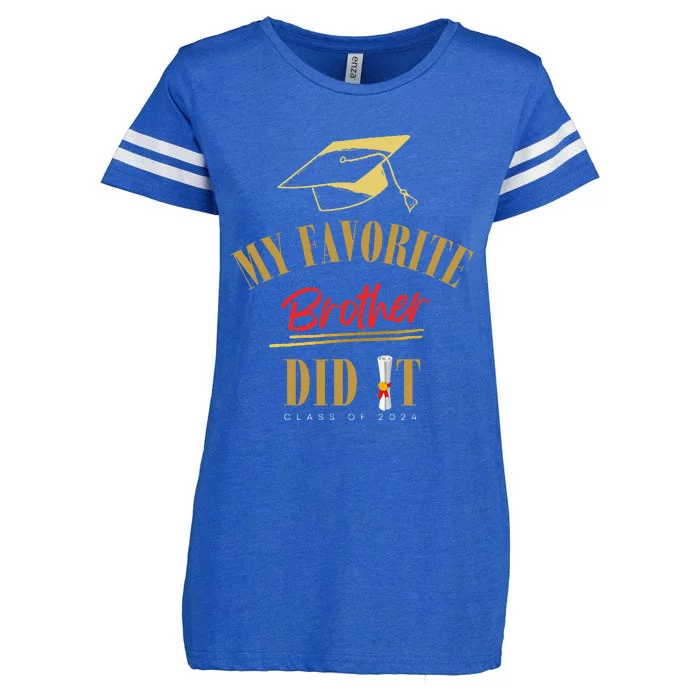 My Favorite Brother Did It Proud Grad Graduation Enza Ladies Jersey Football T-Shirt