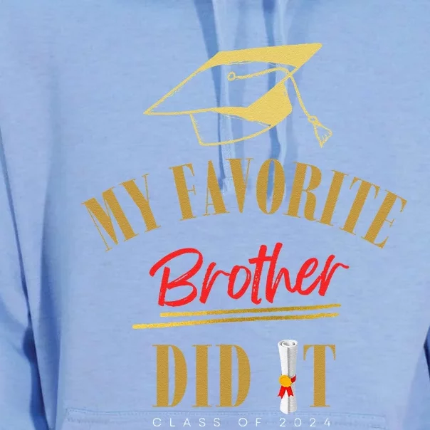 My Favorite Brother Did It Proud Grad Graduation Unisex Surf Hoodie