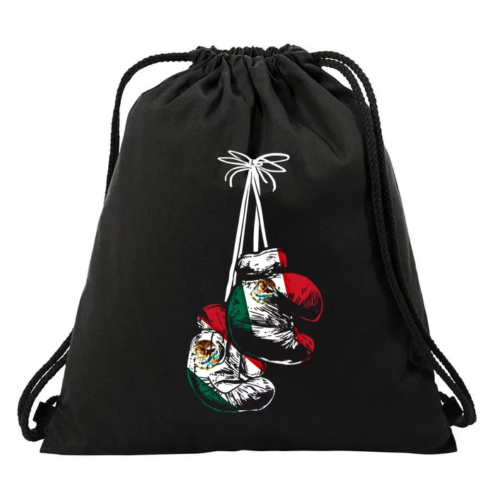 Mexican Flag Boxer Boxing Gloves Boxing Cool Gift Drawstring Bag