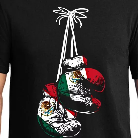 Mexican Flag Boxer Boxing Gloves Boxing Cool Gift Pajama Set