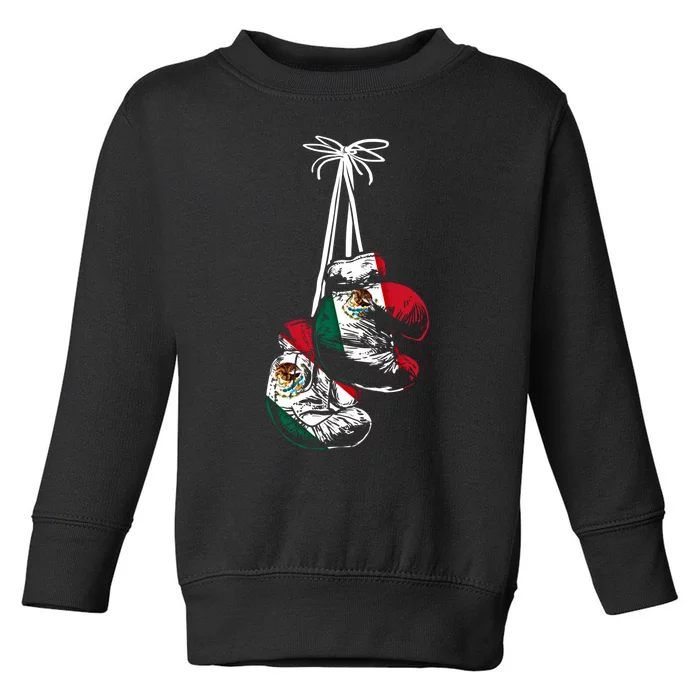 Mexican Flag Boxer Boxing Gloves Boxing Cool Gift Toddler Sweatshirt