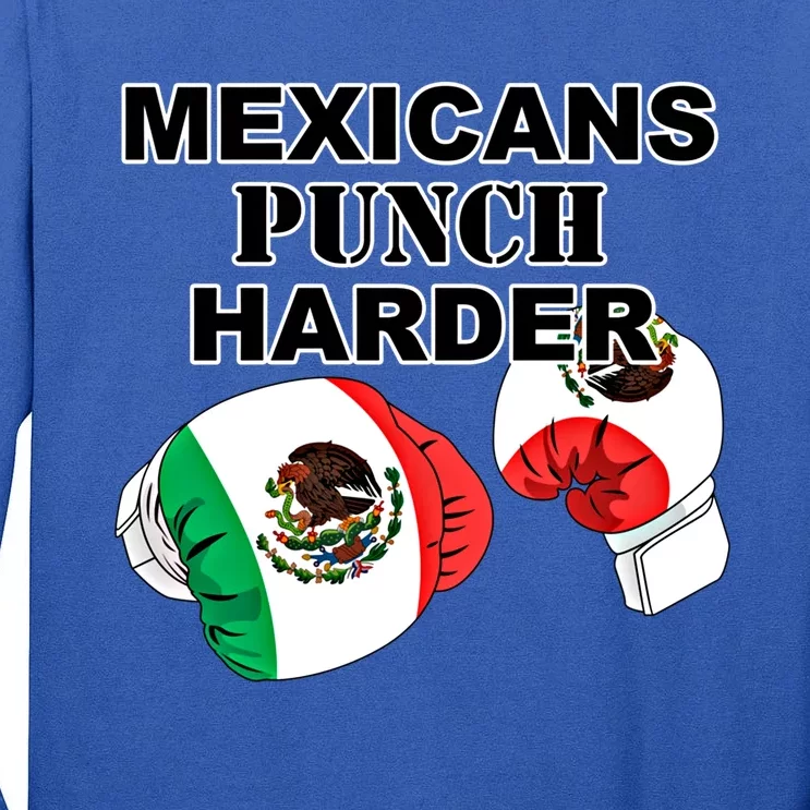 Mexican Flag Boxing Gloves Gift Tall Long Sleeve T-Shirt