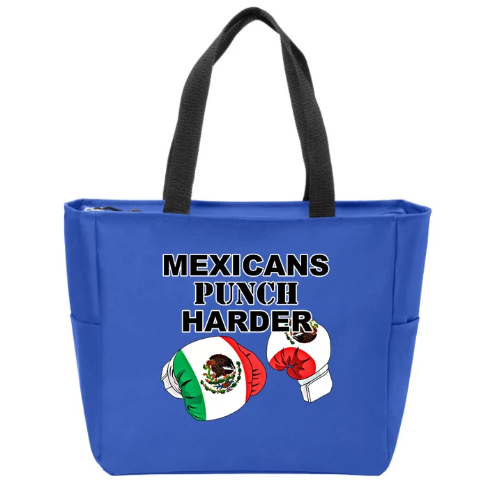 Mexican Flag Boxing Gloves Gift Zip Tote Bag