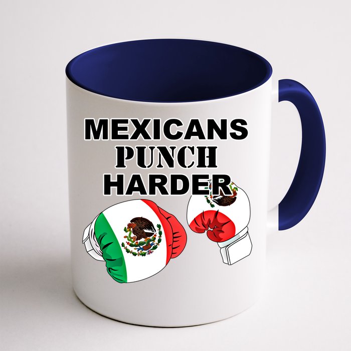 Mexican Flag Boxing Gloves Gift Front & Back Coffee Mug