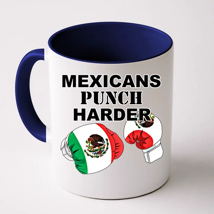 Mexican Flag Boxing Gloves Gift Front & Back Coffee Mug