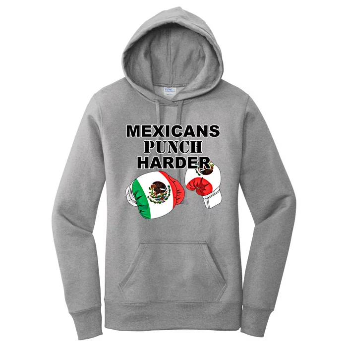 Mexican Flag Boxing Gloves Gift Women's Pullover Hoodie