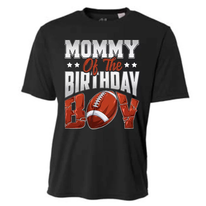 Mommy Football Birthday Boy Family Baller B Day Party Cooling Performance Crew T-Shirt