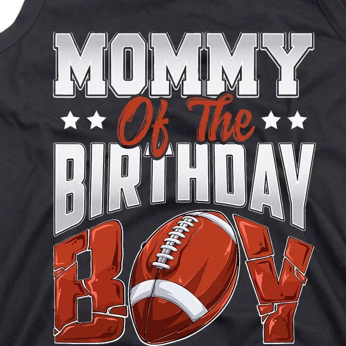 Mommy Football Birthday Boy Family Baller B Day Party Tank Top