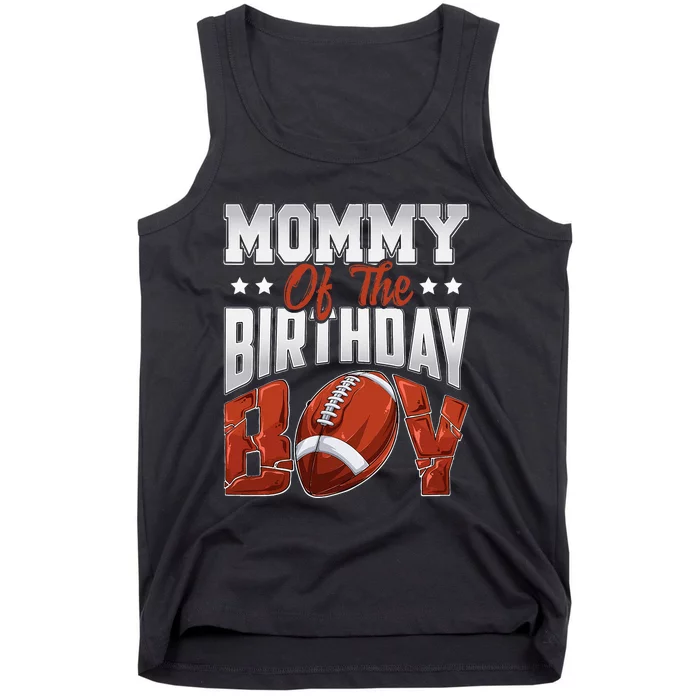 Mommy Football Birthday Boy Family Baller B Day Party Tank Top