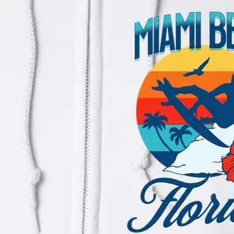 Miami Florida Beach Surf Summer Vacation Full Zip Hoodie