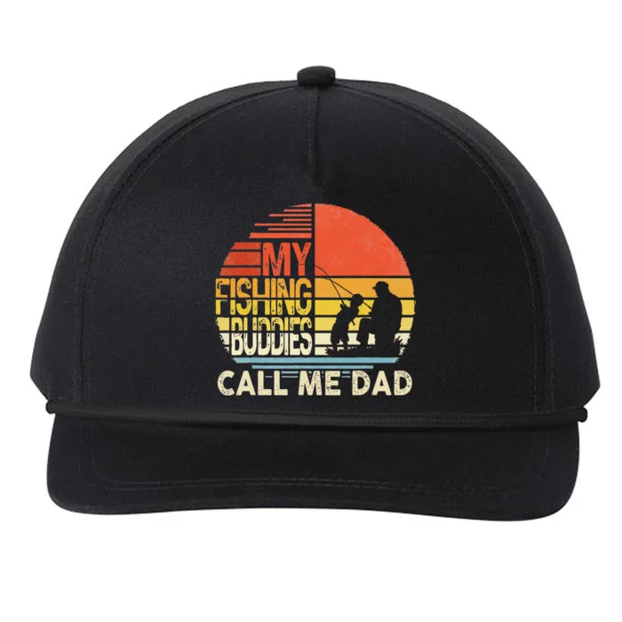 My Fishing Buddies Call Me Dad Father Day Birthday Snapback Five-Panel Rope Hat