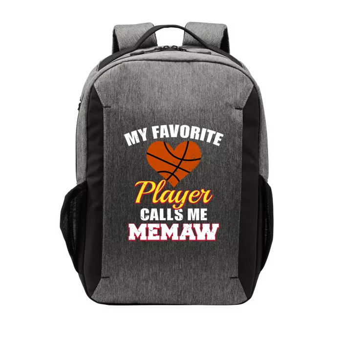 My Favorite Basketball Player Calls Me Memaw Funny Memaw Gift Vector Backpack