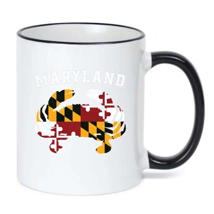 Maryland Flag Blue Crab T State Pride Retro Black Color Changing Mug