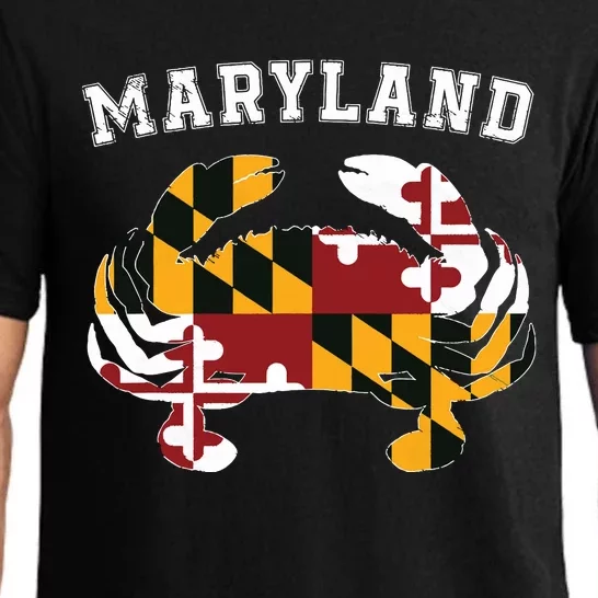 Maryland Flag Blue Crab T State Pride Retro Pajama Set