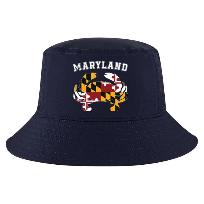 Maryland Flag Blue Crab T State Pride Retro Cool Comfort Performance Bucket Hat