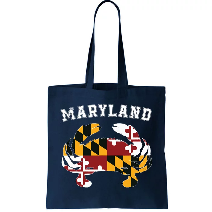 Maryland Flag Blue Crab T State Pride Retro Tote Bag