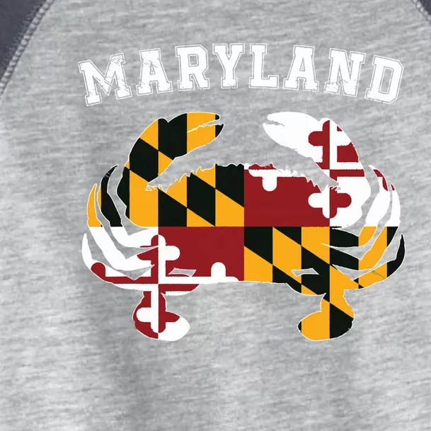 Maryland Flag Blue Crab T State Pride Retro Toddler Fine Jersey T-Shirt