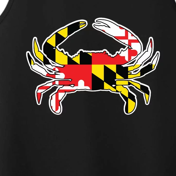 Maryland Flag Blue Crab Gift Performance Tank