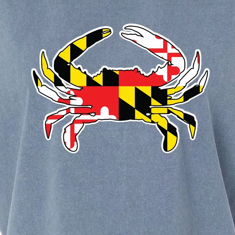 Maryland Flag Blue Crab Gift Garment-Dyed Women's Muscle Tee