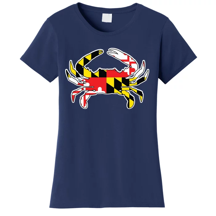 Maryland Flag Blue Crab Gift Women's T-Shirt