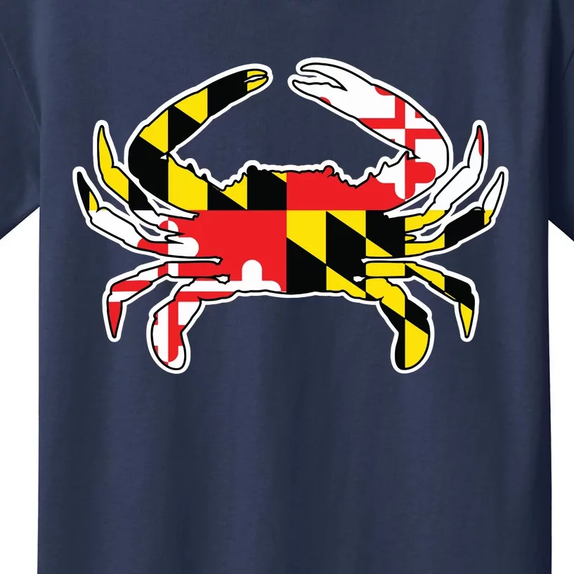 Maryland Flag Blue Crab Gift Kids T-Shirt