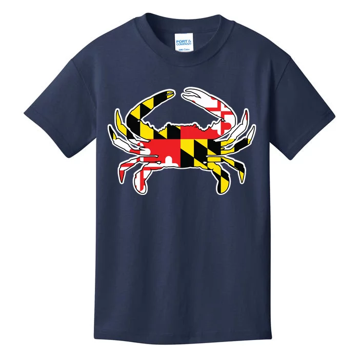 Maryland Flag Blue Crab Gift Kids T-Shirt