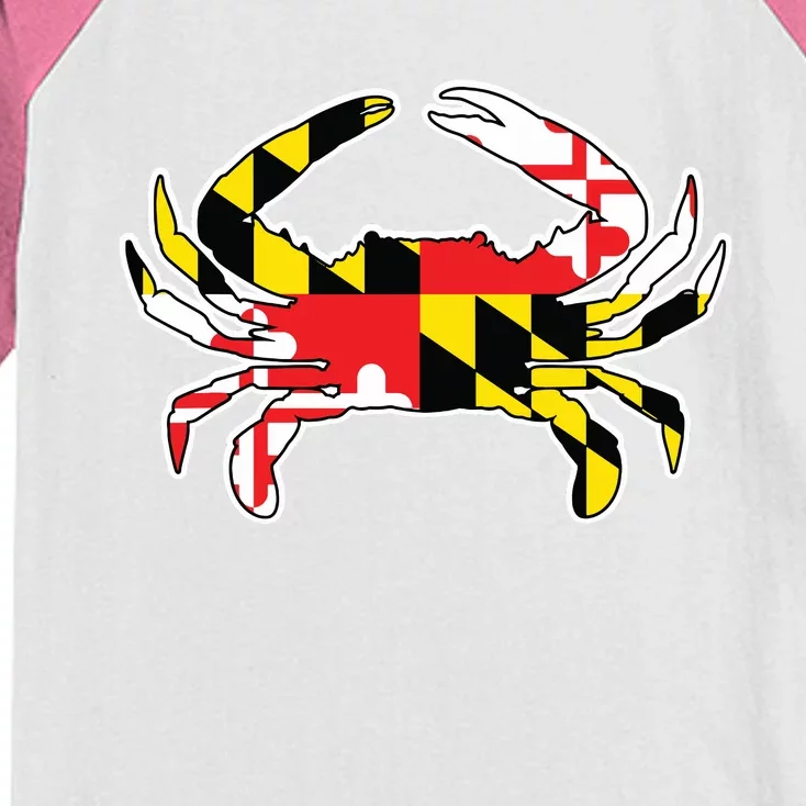 Maryland Flag Blue Crab Gift Kids Colorblock Raglan Jersey