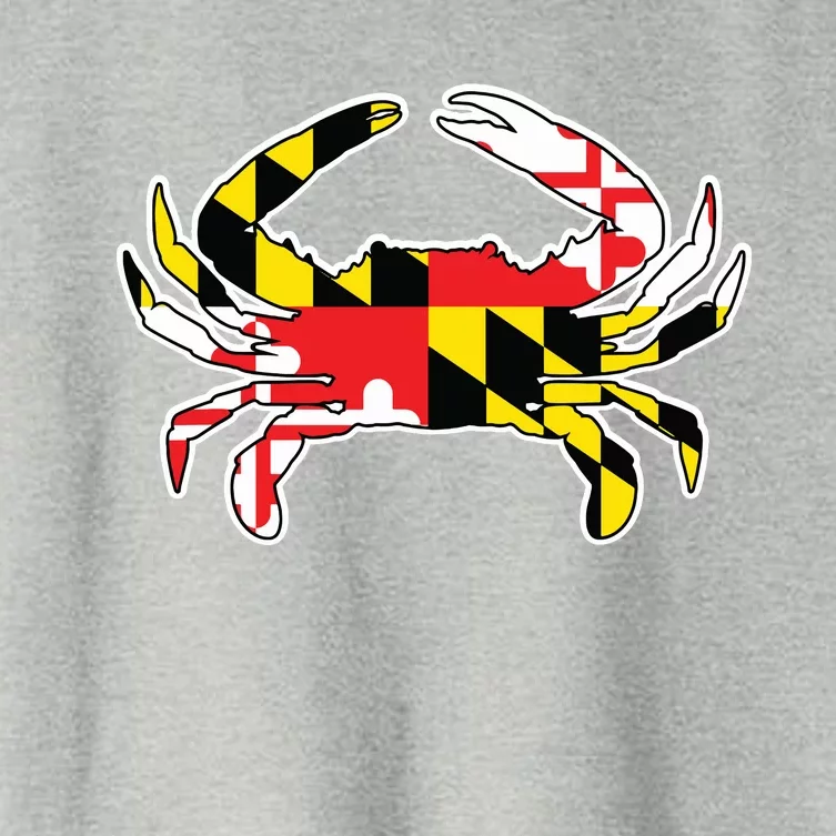 Maryland Flag Blue Crab Gift Women's Crop Top Tee