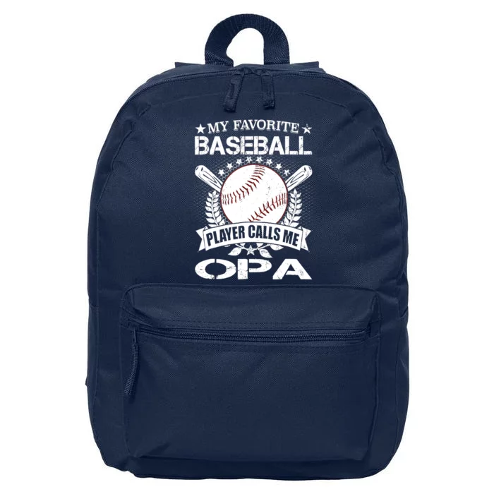 My Favorite Baseball Player Calls Me OPA American Flag 16 in Basic Backpack