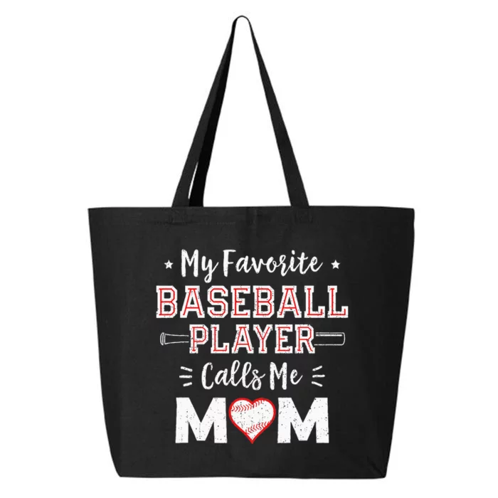 My Favorite Baseball Player Calls Me Mom Mom Baseball 25L Jumbo Tote