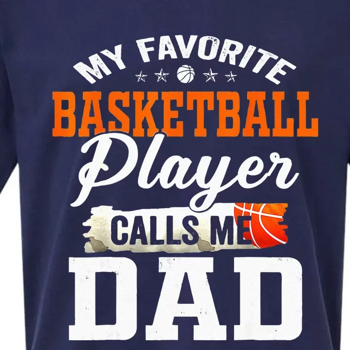 My Favorite Basketball Player Calls Me Ball Dad Fathers Day Sueded Cloud Jersey T-Shirt