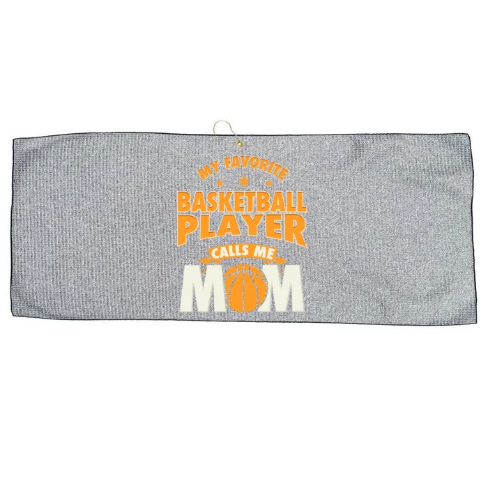 My Favorite Basketball Player Calls Me Mom Basketball Mom Gift Large Microfiber Waffle Golf Towel