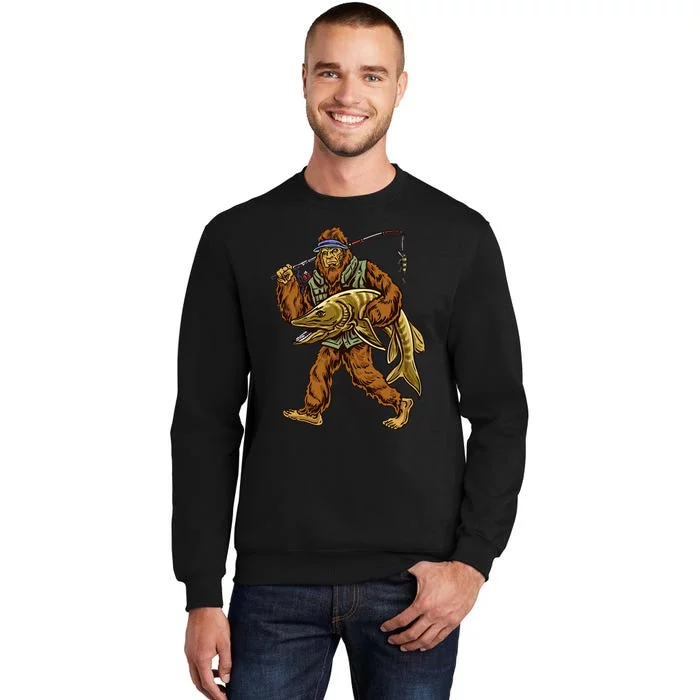 Muskie Fishing Bigfoot Musky Hunting Fisher Sweatshirt