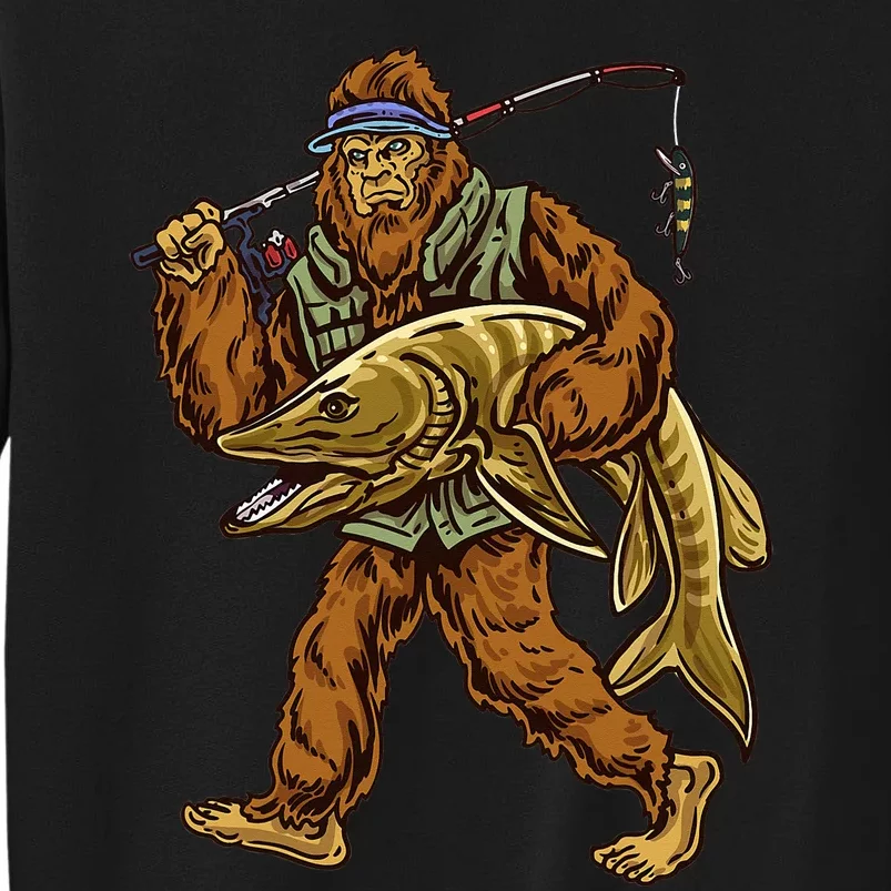 Muskie Fishing Bigfoot Musky Hunting Fisher Sweatshirt