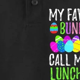 My Favorite Bunnies Call Me Lunch Lady Easter Day Dry Zone Grid Performance Polo