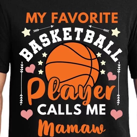 My Favorite Basketball Player Calls Me Mamaw Ball Mom Meaningful Gift Pajama Set