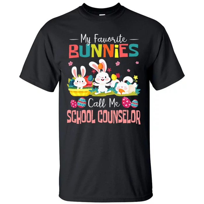 My Favorite Bunnies Call Me School Counselor Easter Tall T-Shirt