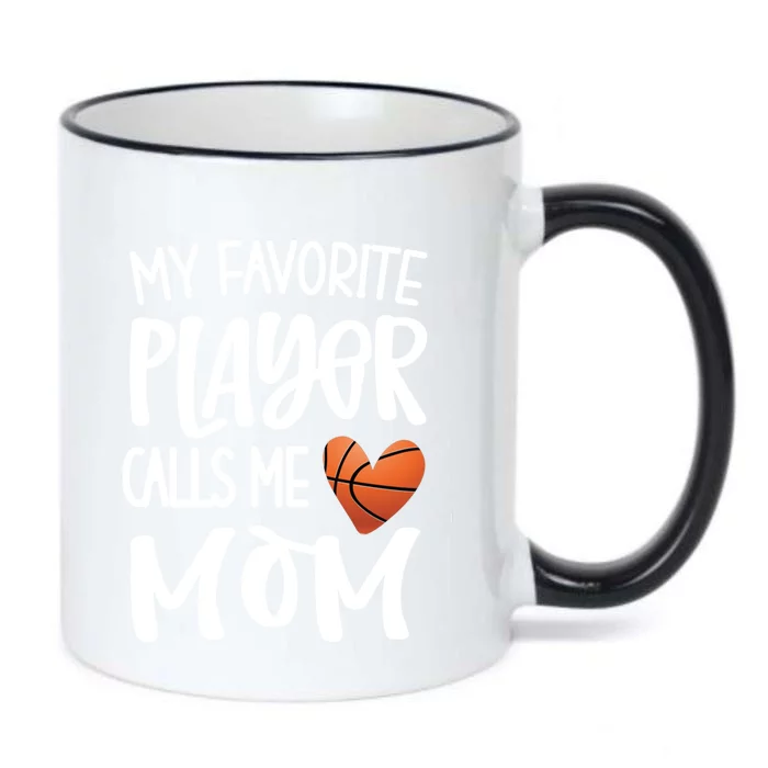 My Favorite Basketball Player Calls Me Mom Basketball Mom Cute Gift Black Color Changing Mug