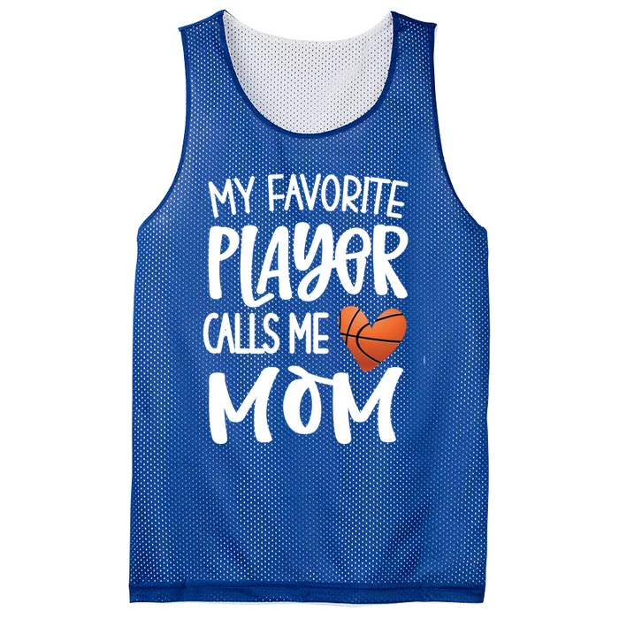 My Favorite Basketball Player Calls Me Mom Basketball Mom Cute Gift Mesh Reversible Basketball Jersey Tank