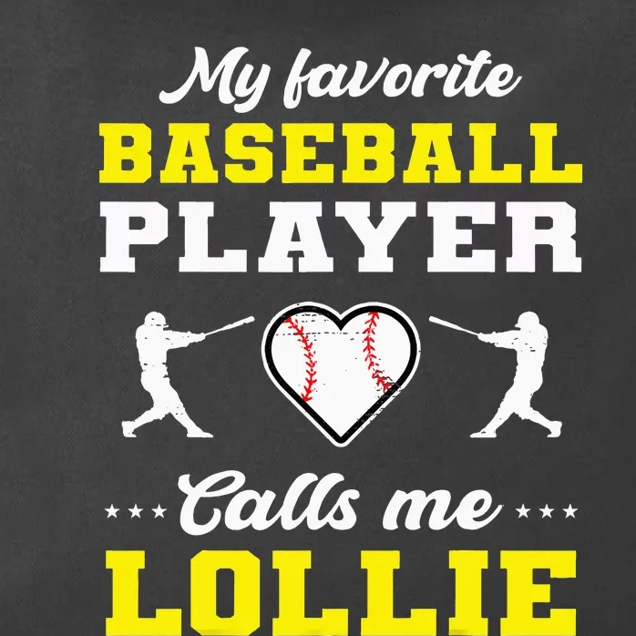 My Favorite Baseball Player Calls Me Lollie for Mother's Day Zip Tote Bag