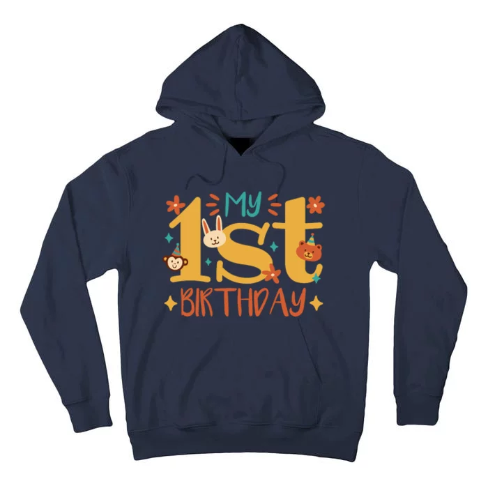 My First Birthday Animal Tall Hoodie