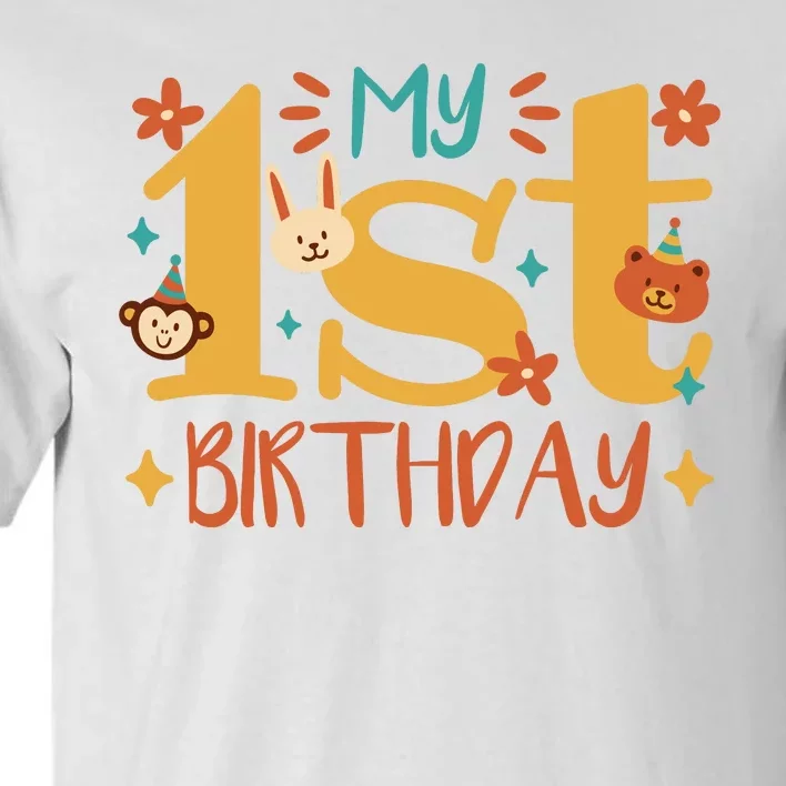 My First Birthday Animal Tall T-Shirt