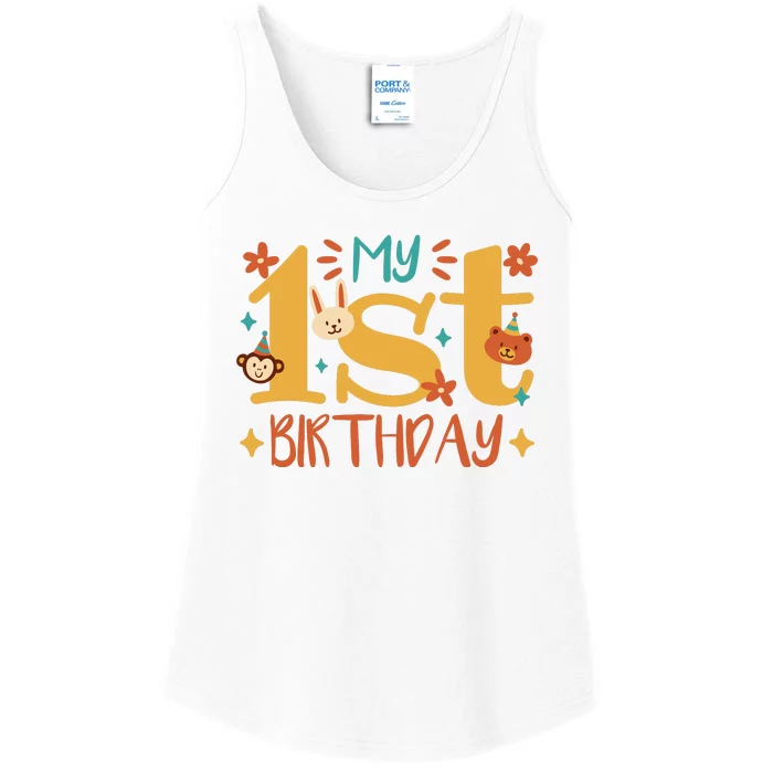 My First Birthday Animal Ladies Essential Tank