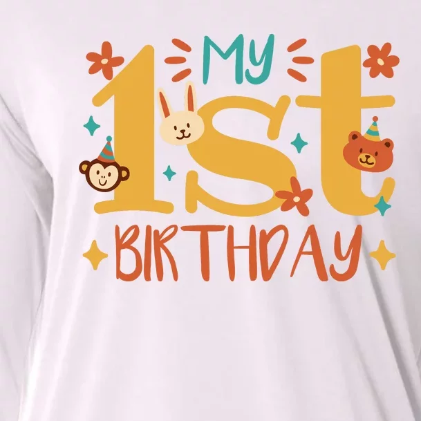 My First Birthday Animal Cooling Performance Long Sleeve Crew