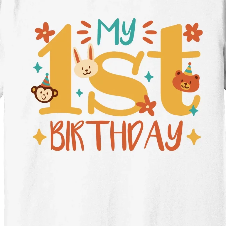 My First Birthday Animal Premium T-Shirt