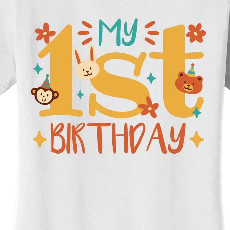 My First Birthday Animal Women's T-Shirt