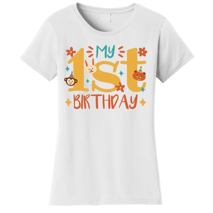 My First Birthday Animal Women's T-Shirt