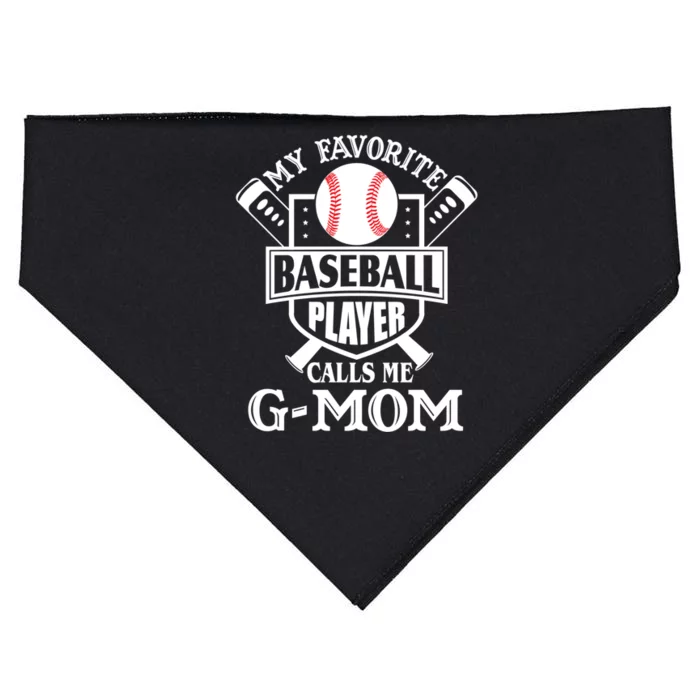 My Favorite Baseball Player Calls Me GMom Outfit Baseball Gift USA-Made Doggie Bandana