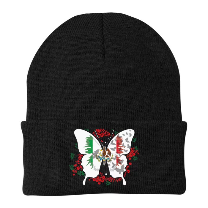 Mexican Flag Butterfly Mexicans Knit Cap Winter Beanie